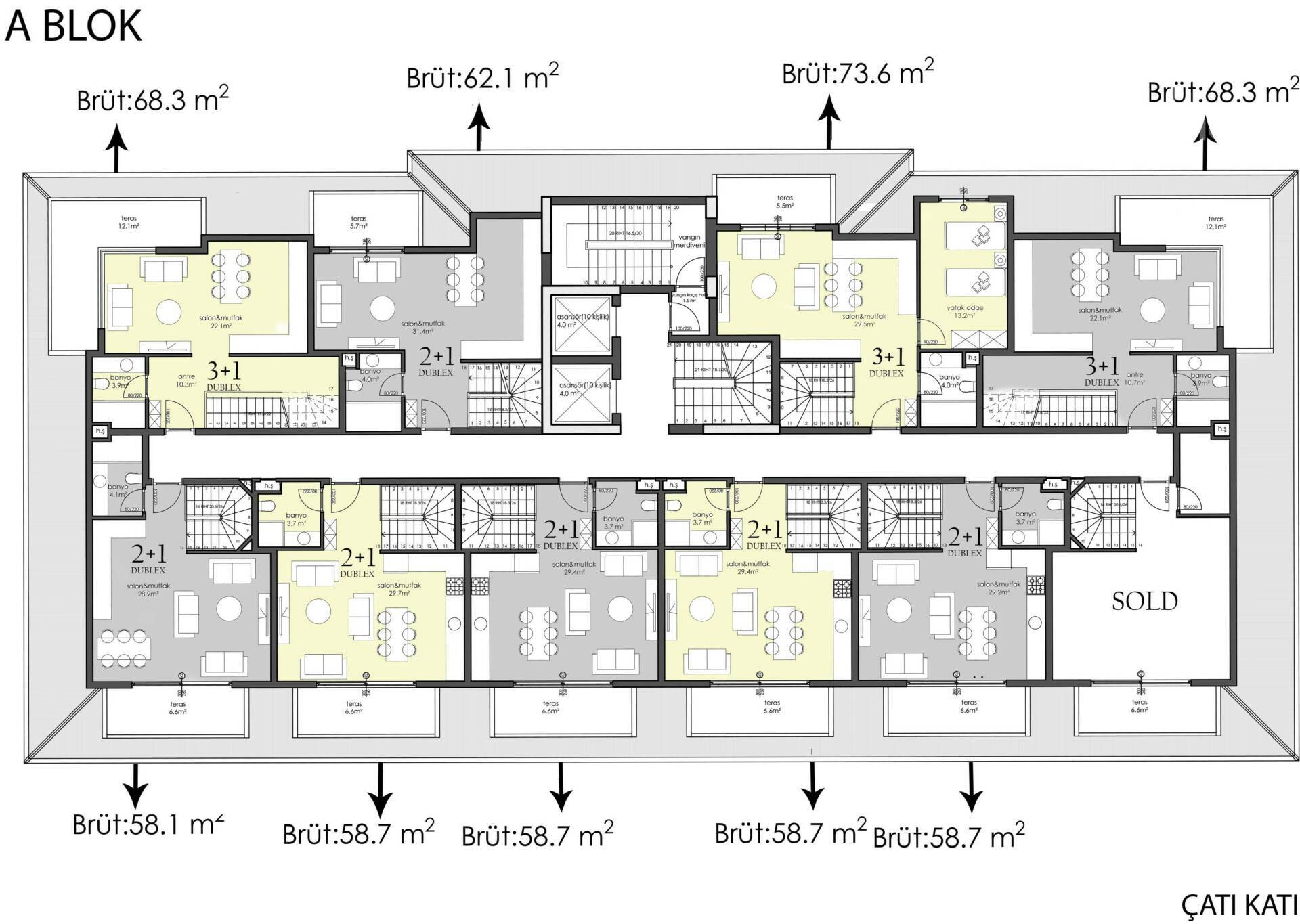 Продажа penthouse в Center of Alanya, Alanya, Турция 117м², №03702-2P - фото 3