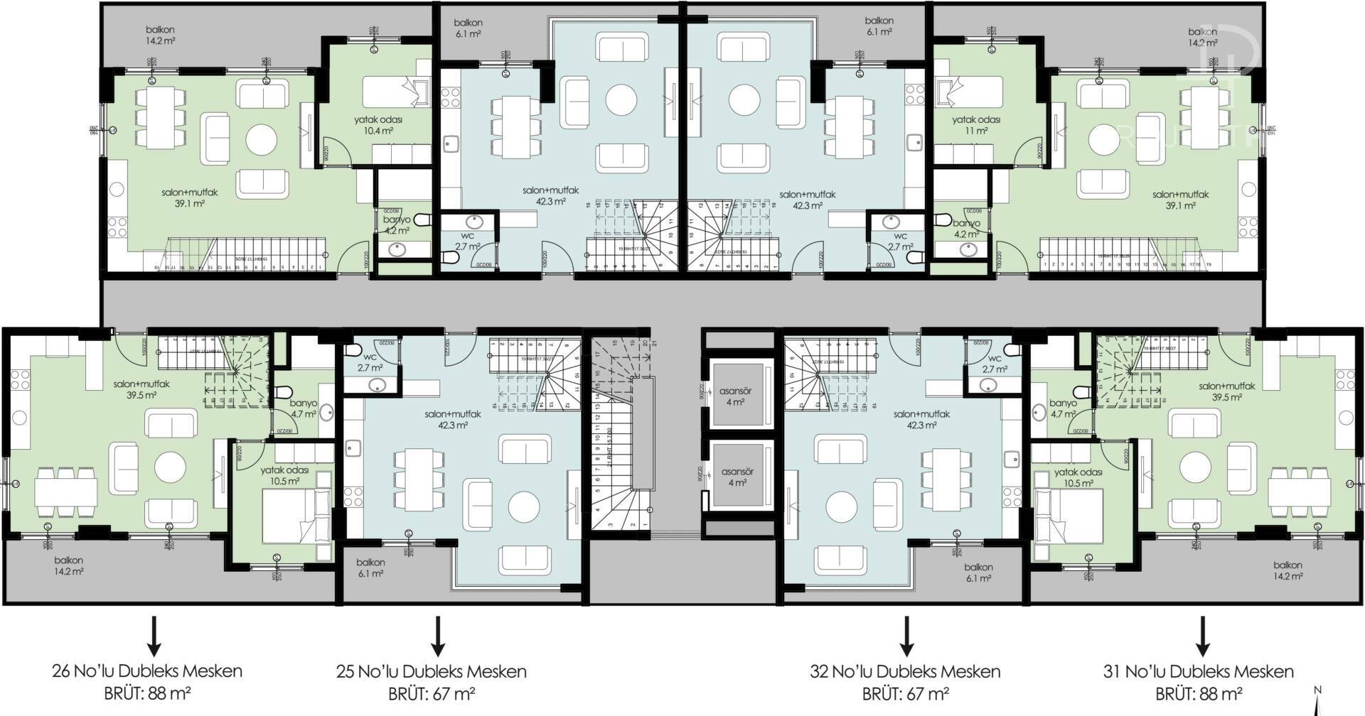 Продажа penthouse в Cursed, Alanya, Турция 132м², №03704-2P - фото 3