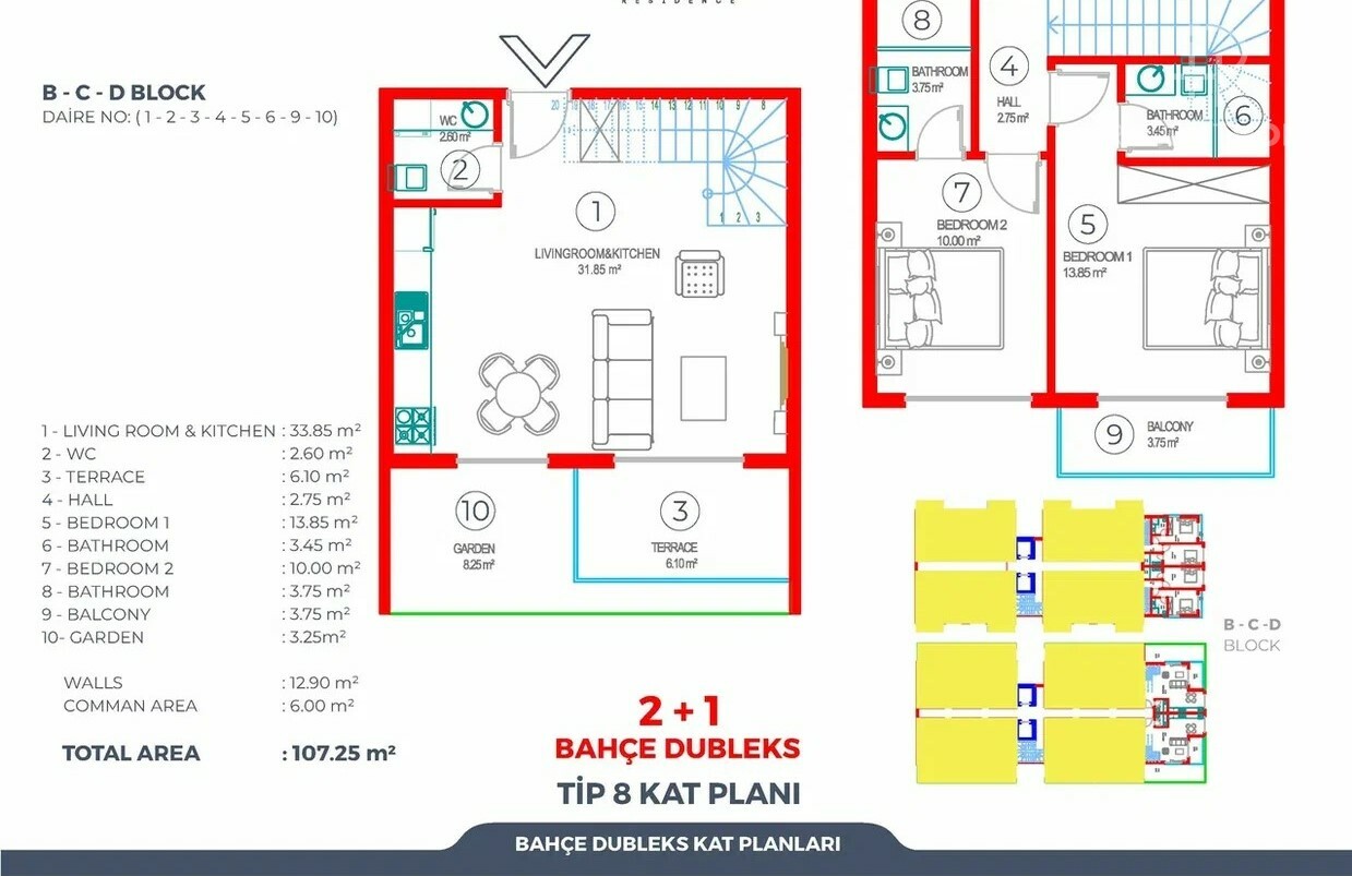 Продажа duplex в Turkler, Alanya, Турция 107м², №03906-2GD - фото 3