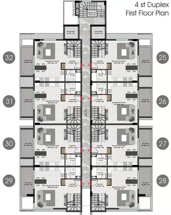 Продажа penthouse в Mahmuts, Alanya, Турция 70м², №03907-2P - фото 4